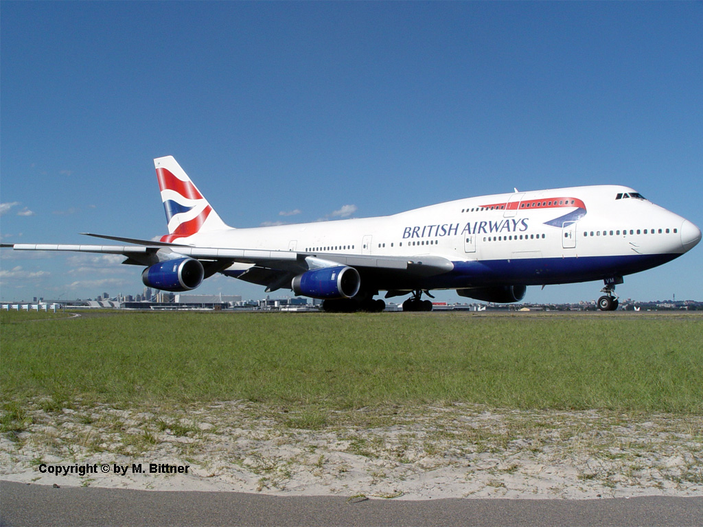 Boeing 747-436 / G-BNVM / Taxiing at Sydney